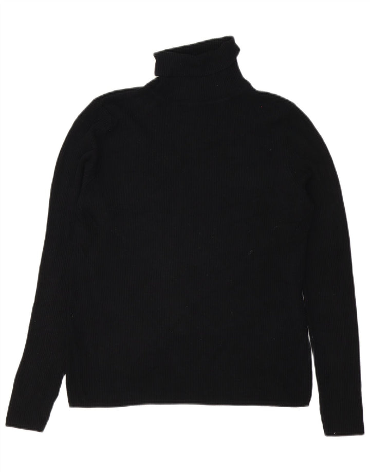 Marks & Spencer Pull col roulé pour femme UK 14 Medium Noir Viscose