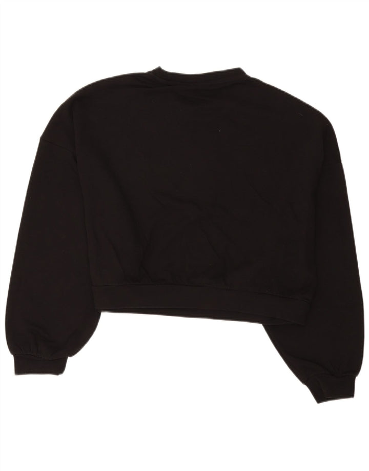 Ellesse Sweat-shirt oversize Crop Graphic pour femme UK 14 Noir moyen