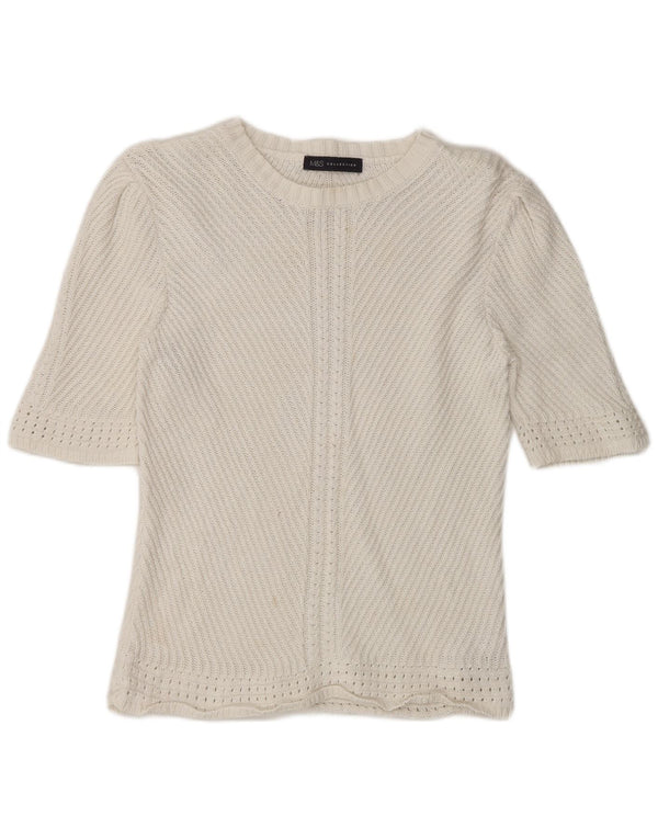 Marks & Spencer Pull col bateau pour femme UK 14 Medium Off White
