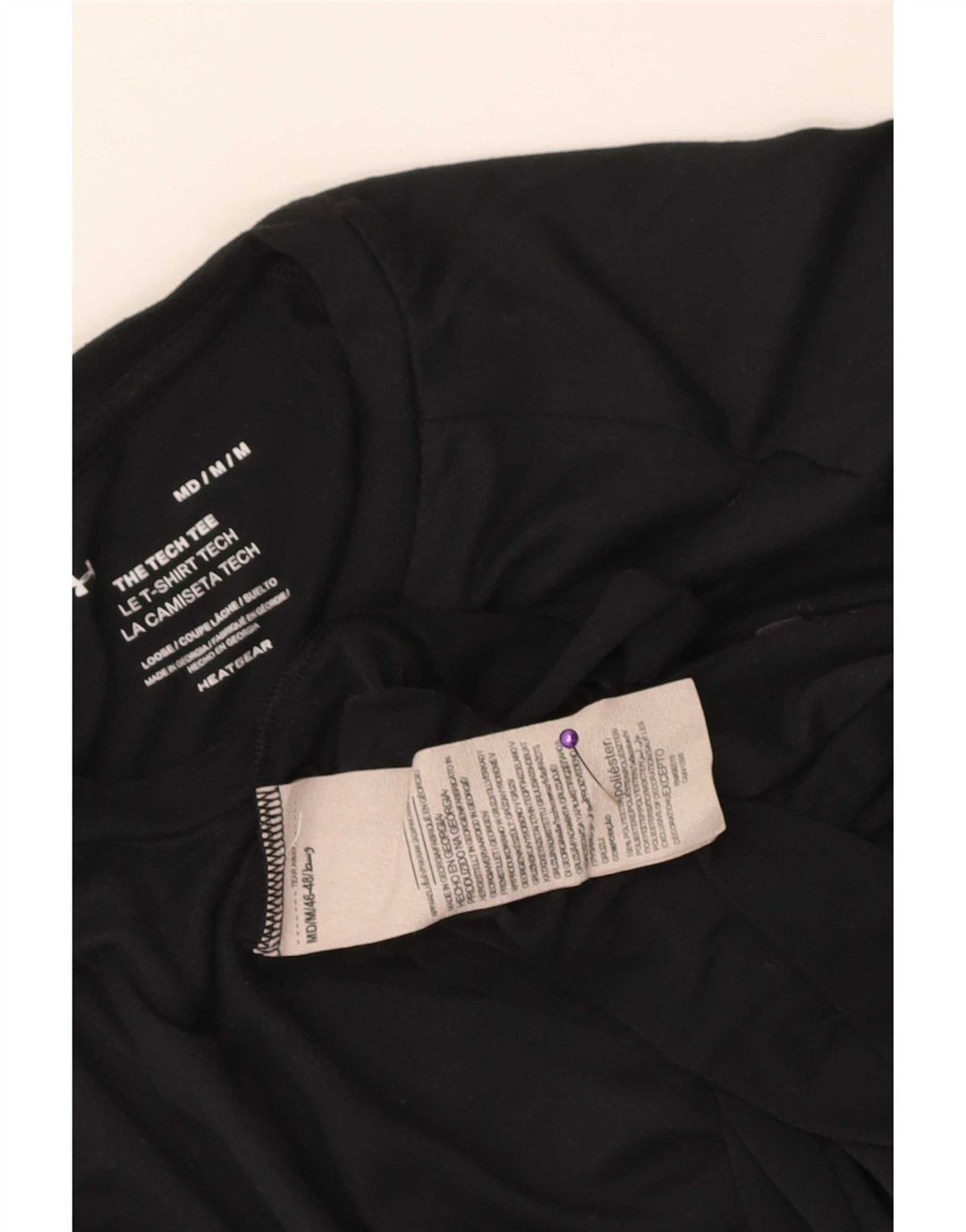 Under Armour T-Shirt Heat Gear Homme Noir Moyen Polyester
