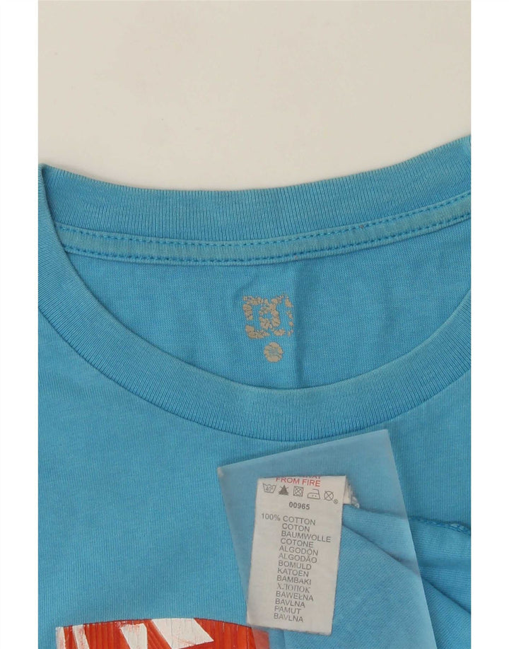 DC T-Shirt Graphique Homme Bleu Moyen Coton