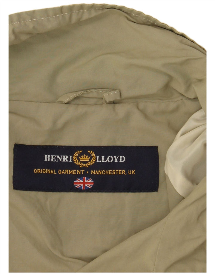 Henri Lloyd Mens Bomber Jacket UK 40 Large Kaki Colourblock
