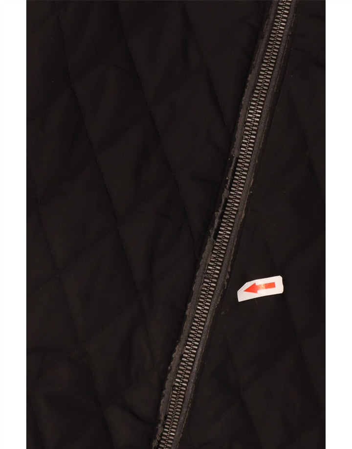 Zara Veste matelassée à capuche pour homme UK 36 Small Noir Polyester