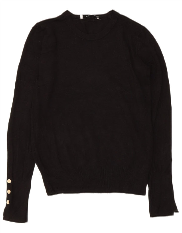 Zara Pull ras du cou pour femme UK 10 Petit Noir
