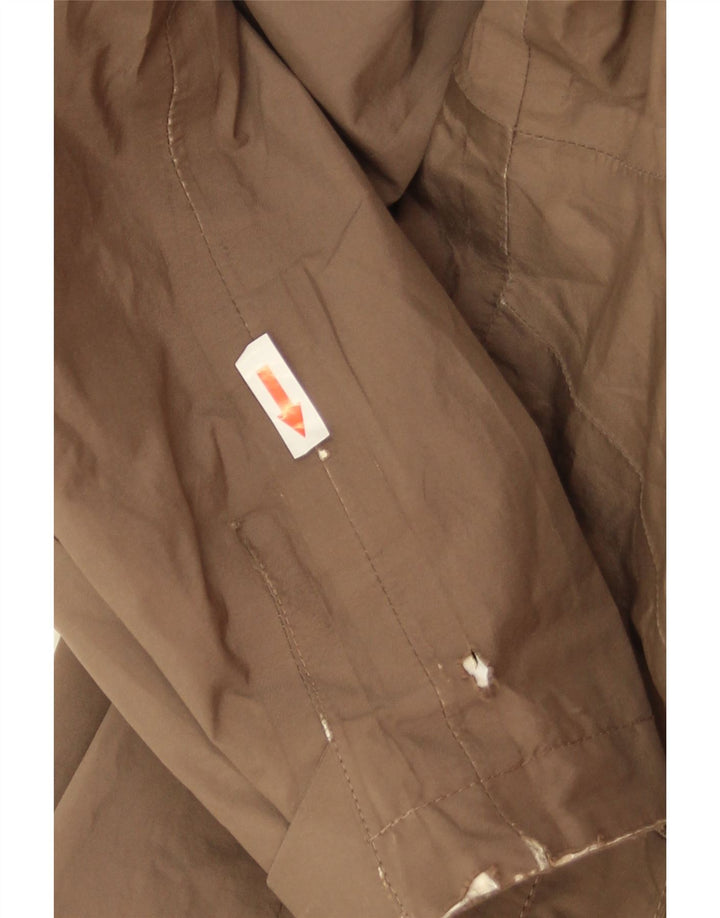 The North Face Veste de pluie à capuche pour homme UK 40 Large Marron Polyester