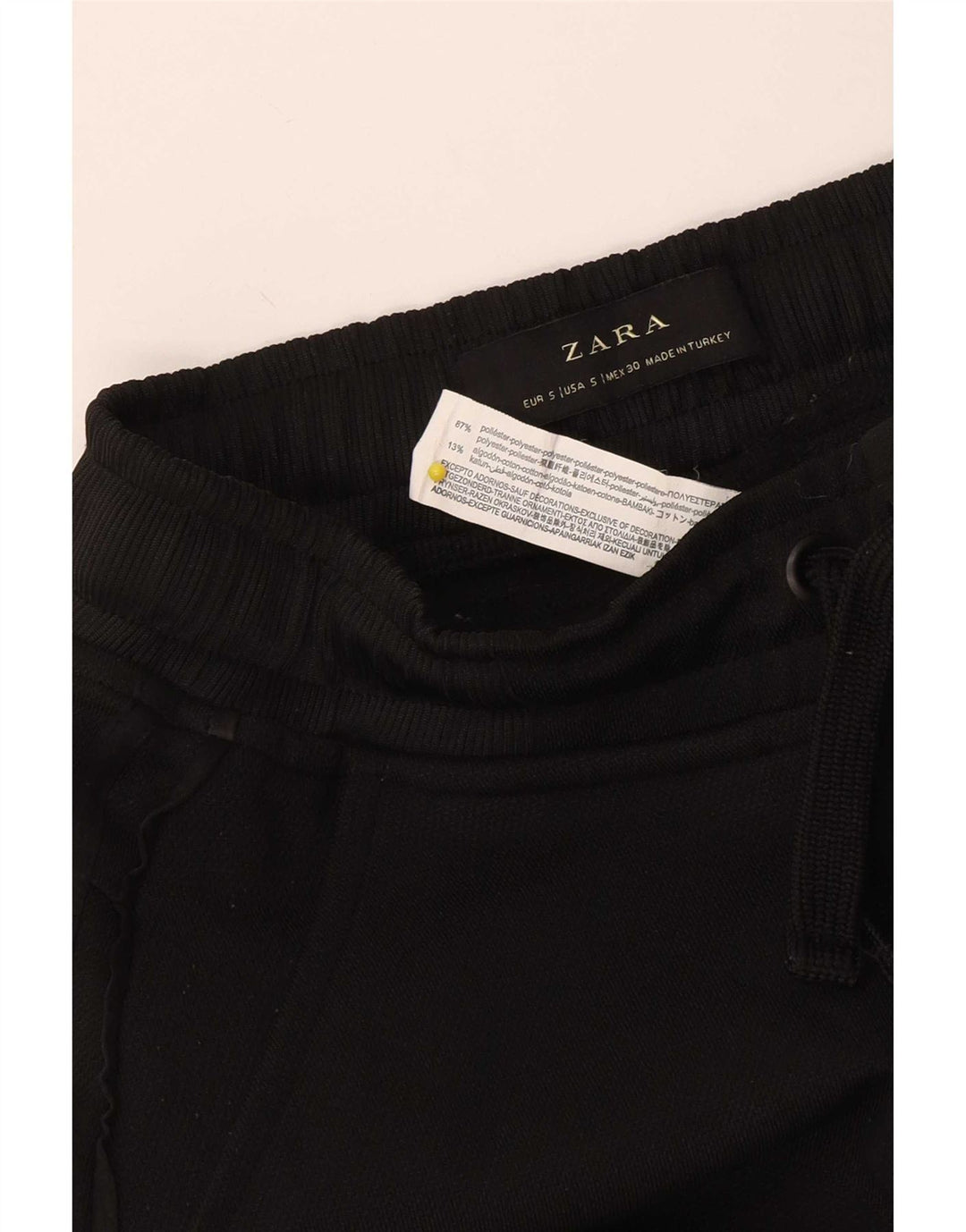 Zara Pantalon de survêtement pour homme Pantalon de jogging Petit Noir Polyester