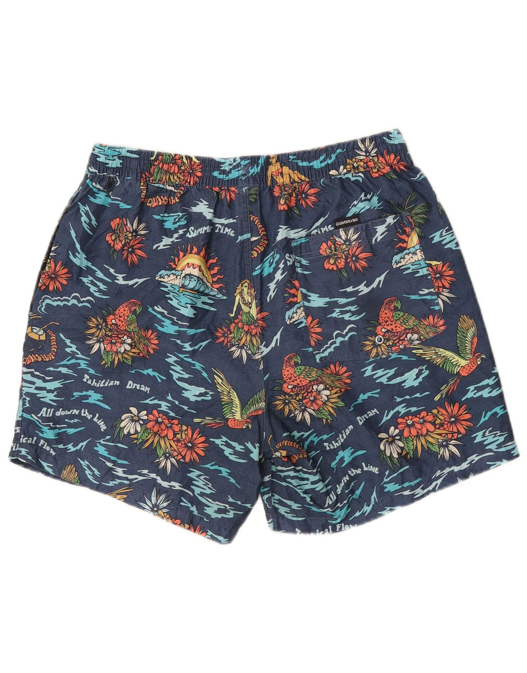 Quiksilver Short de Bain Homme Bleu Marine Moyen Floral Polyester