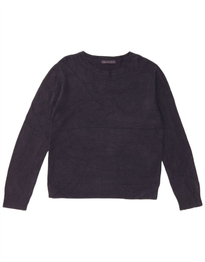 Marks & Spencer Pull col bateau pour femme UK 12 Bleu marine moyen