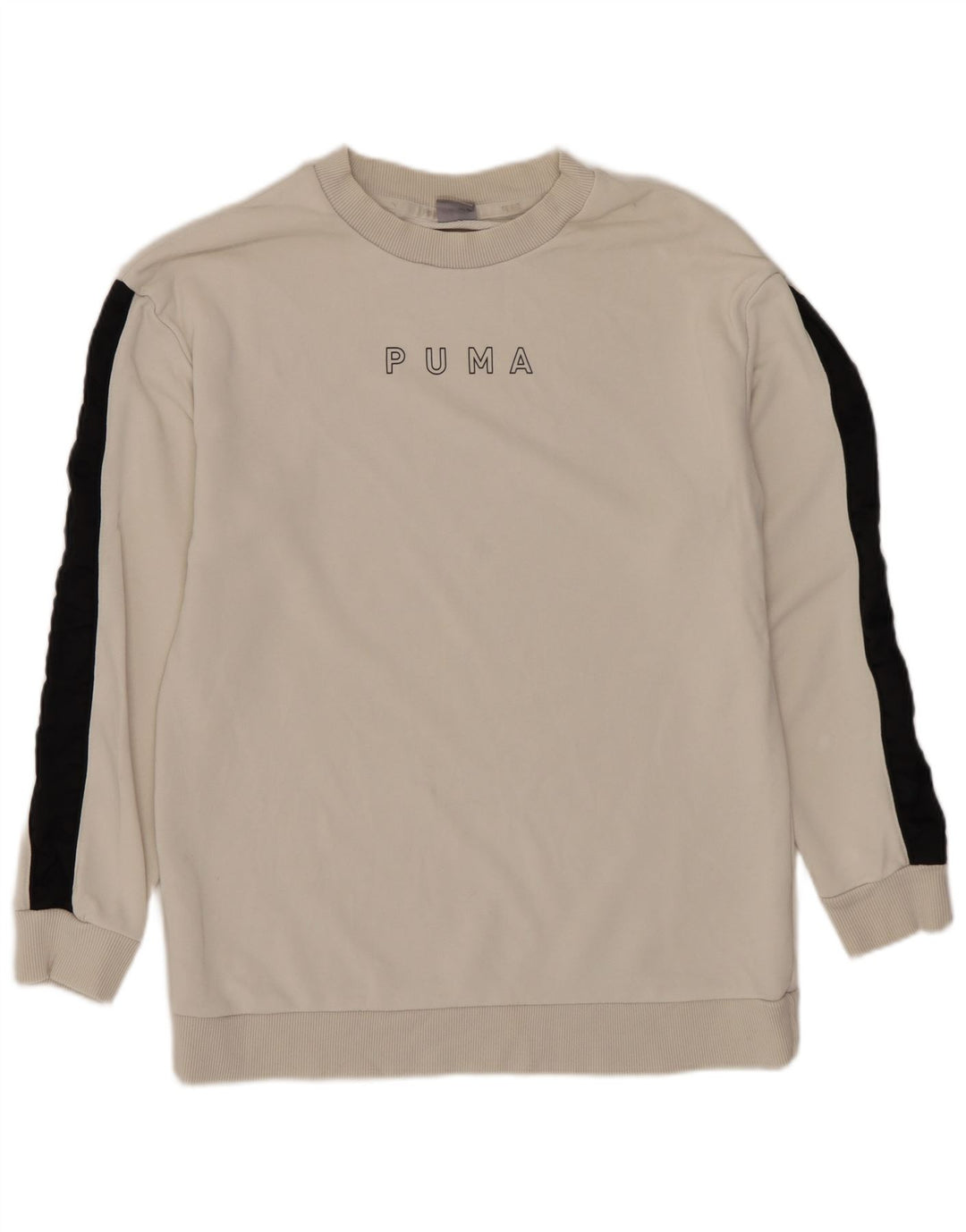 PUMA Sweat-shirt graphique pour homme XS en coton color block Blanc