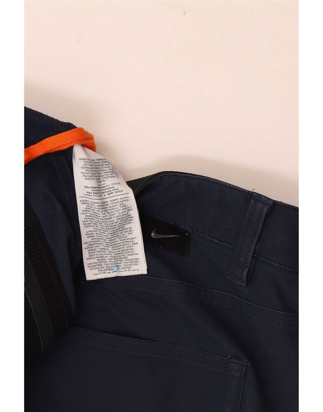 Pantalon décontracté droit Nike homme W36 L27 bleu marine polyester