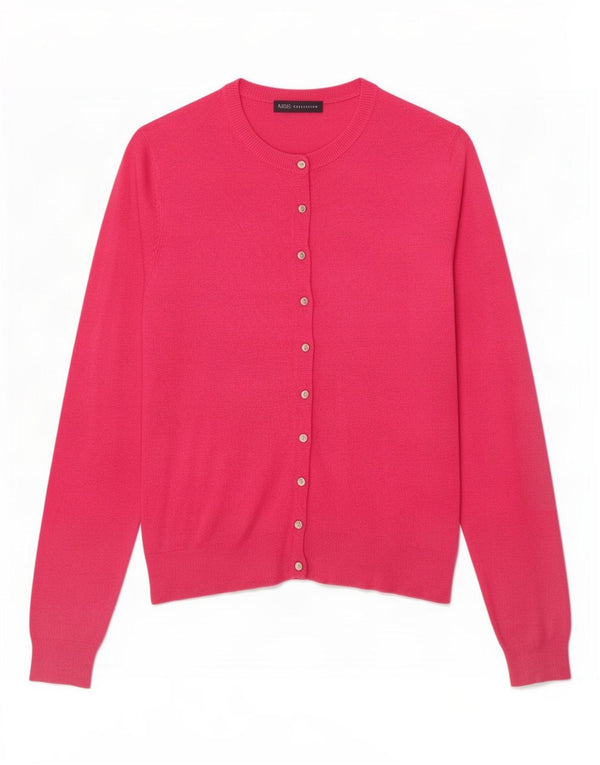Marks & Spencer Pull Cardigan pour Femme UK 14 Grande Viscose Rose