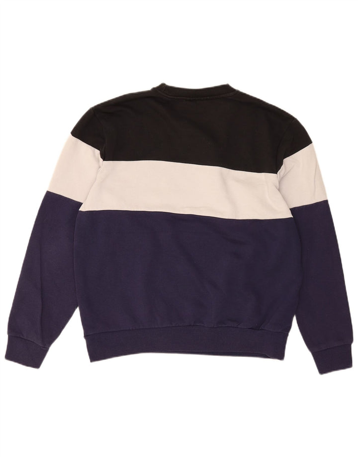 Fila Homme Graphic Sweatshirt Jumper Large Multicolore Colourblock Coton