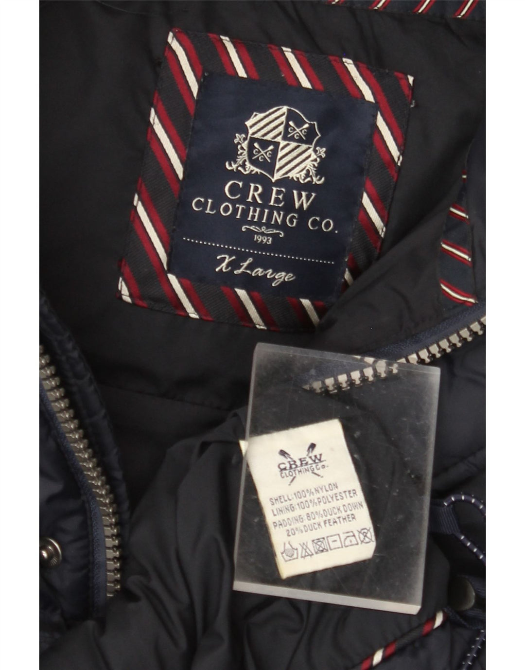 CREW CLOTHING Gilet rembourré pour homme UK 42 XL Bleu marine Nylon