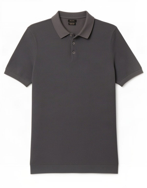 Massimo Dutti Polo Homme Gris Moyen Coton