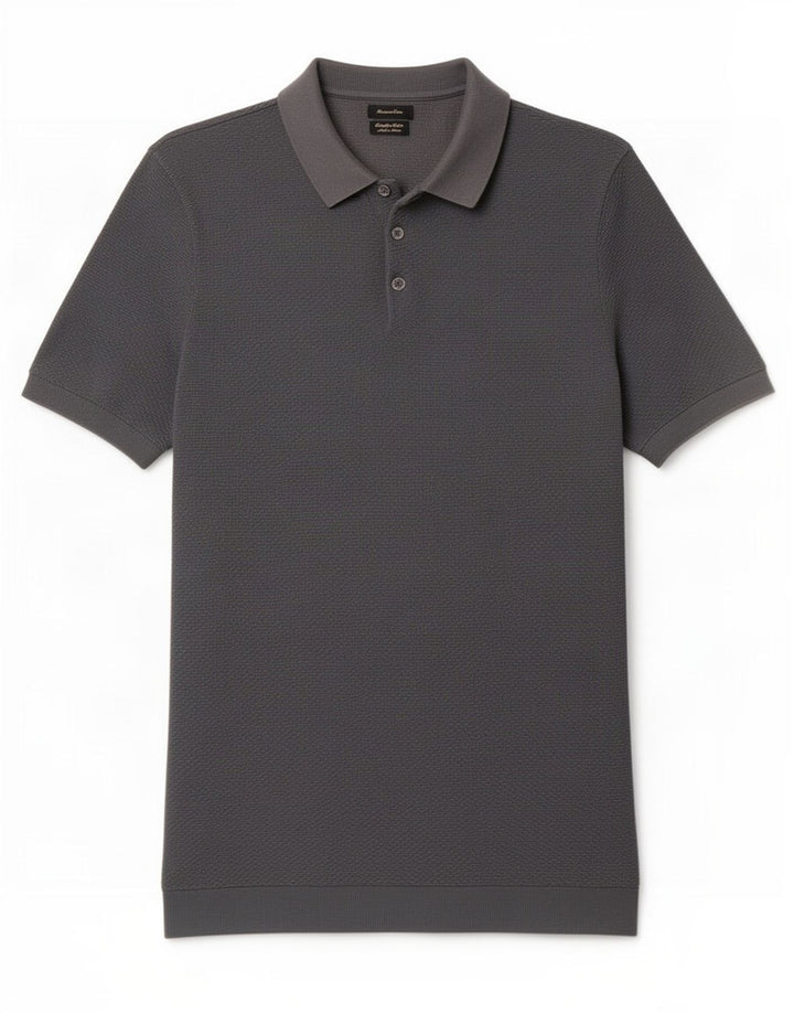 Massimo Dutti Polo Homme Gris Moyen Coton
