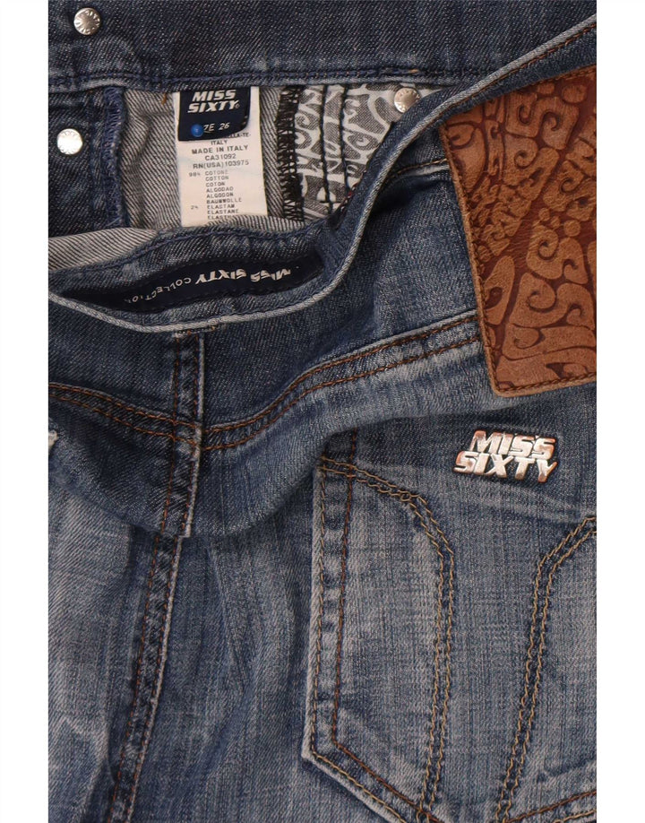 Miss Sixty Jeans Capri Harem Femme W26 L17 Coton Bleu