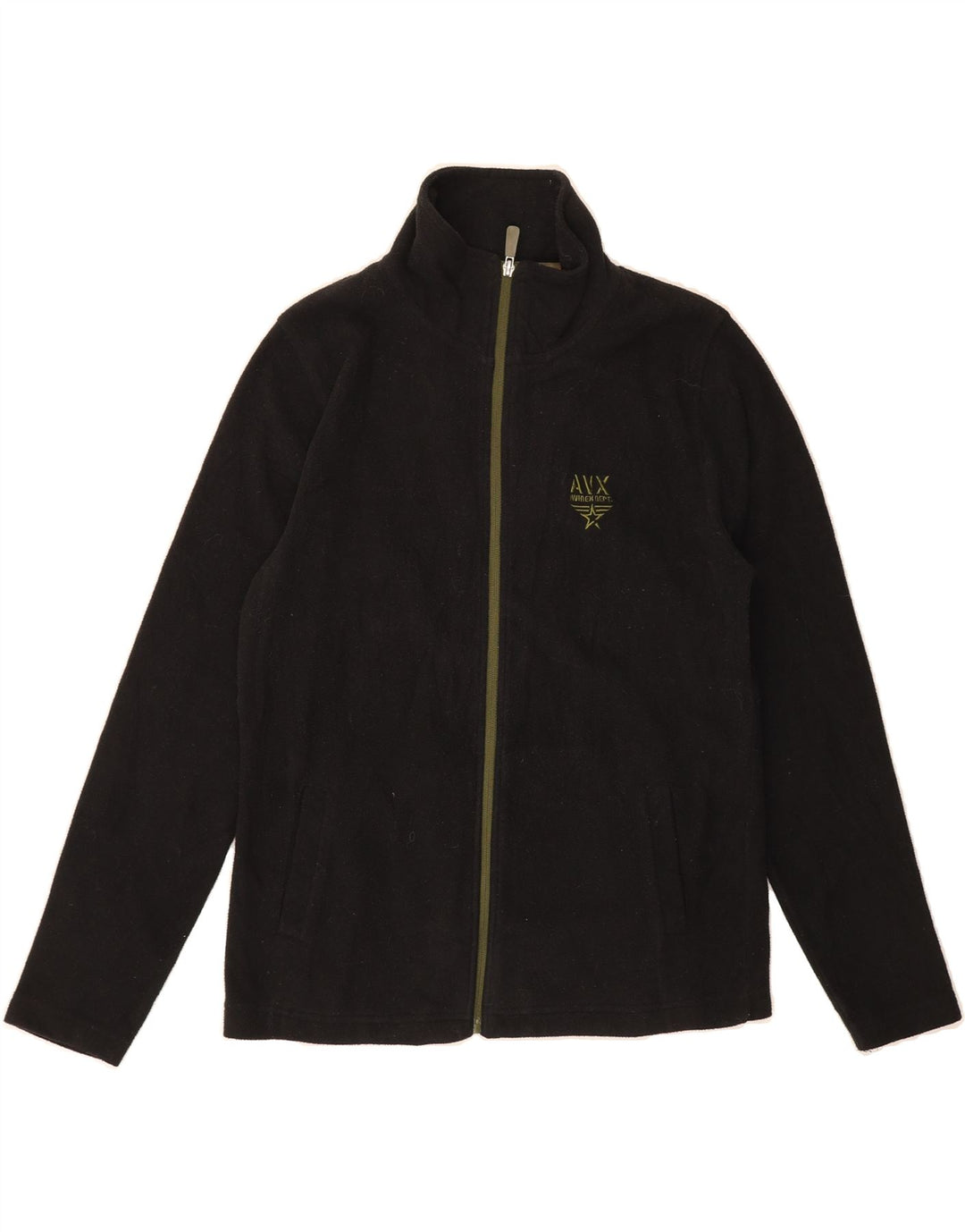 AVIREX Boys Fleece Jacket 11-12 Years Large  Black Polyester Vintage Avirex and Second-Hand Avirex from Messina Hembry 