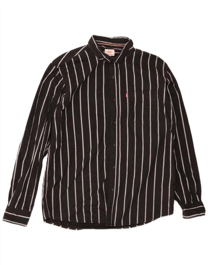 Levi's Chemise Slim Fit 2XL Homme Noir Rayé