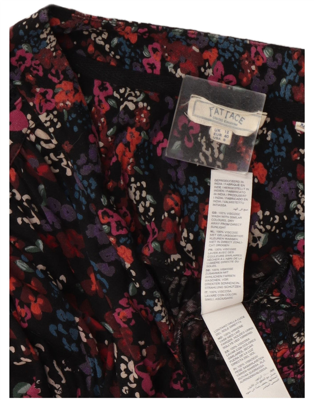 Fat Face Chemisier à manches longues pour femme UK 42 Medium Multicolore Floral