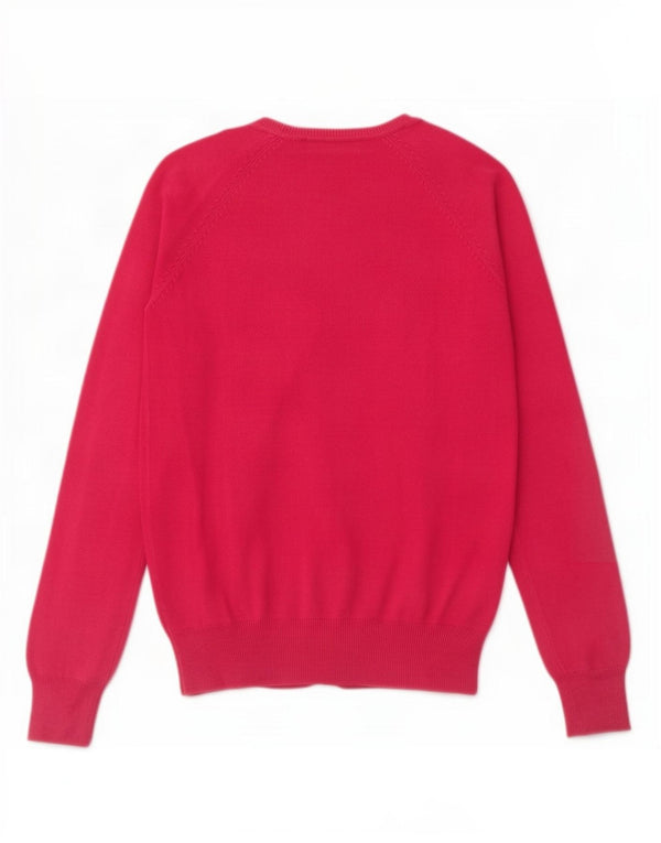 Zara Cardigan Femme Pull UK 12 Coton Rose Moyen