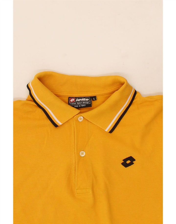 LOTTO Mens Polo Shirt XL Yellow Vintage Lotto and Second-Hand Lotto from Messina Hembry 