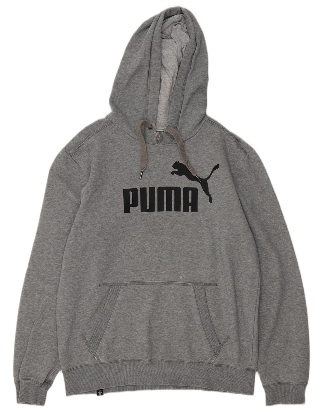 PUMA Pull à Capuche Graphique Homme Gris Moyen Coton