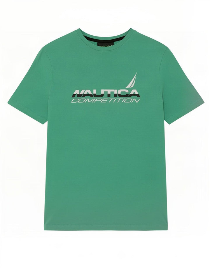 Nautica T-Shirt Graphique Homme Vert Moyen Coton
