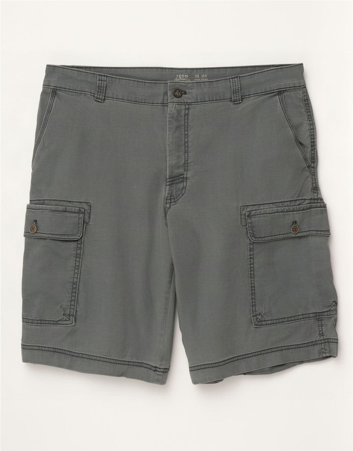 Izod Short cargo d'eau salée pour homme Large W36 Gris