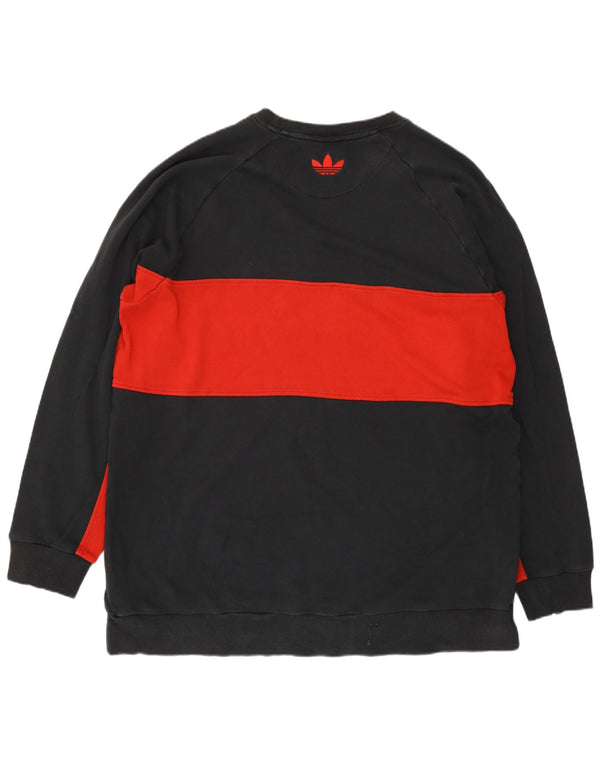 Adidas Sweat-shirt graphique Chicago Bulls pour homme 2XL Noir Colorblock