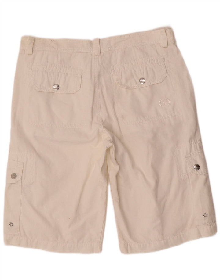 Sergio Tacchini Short Cargo W32 Homme Blanc Moyen