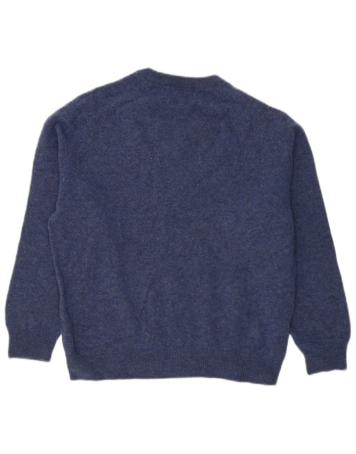 Marks & Spencer Pull col en V pour femme UK 14 Bleu marine moyen