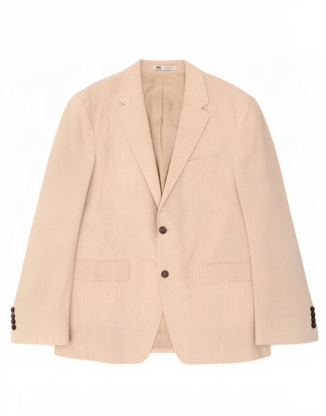 Zara Veste Blazer 2 Boutons Homme EU 54 XL Beige