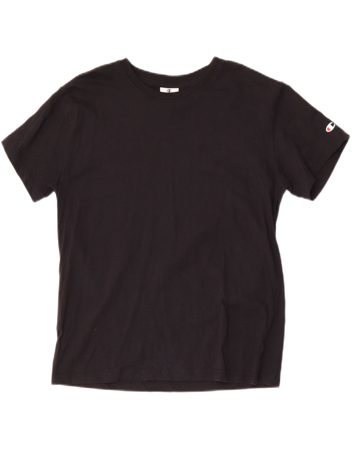 Champion T-Shirt Femme UK 12 Medium Noir
