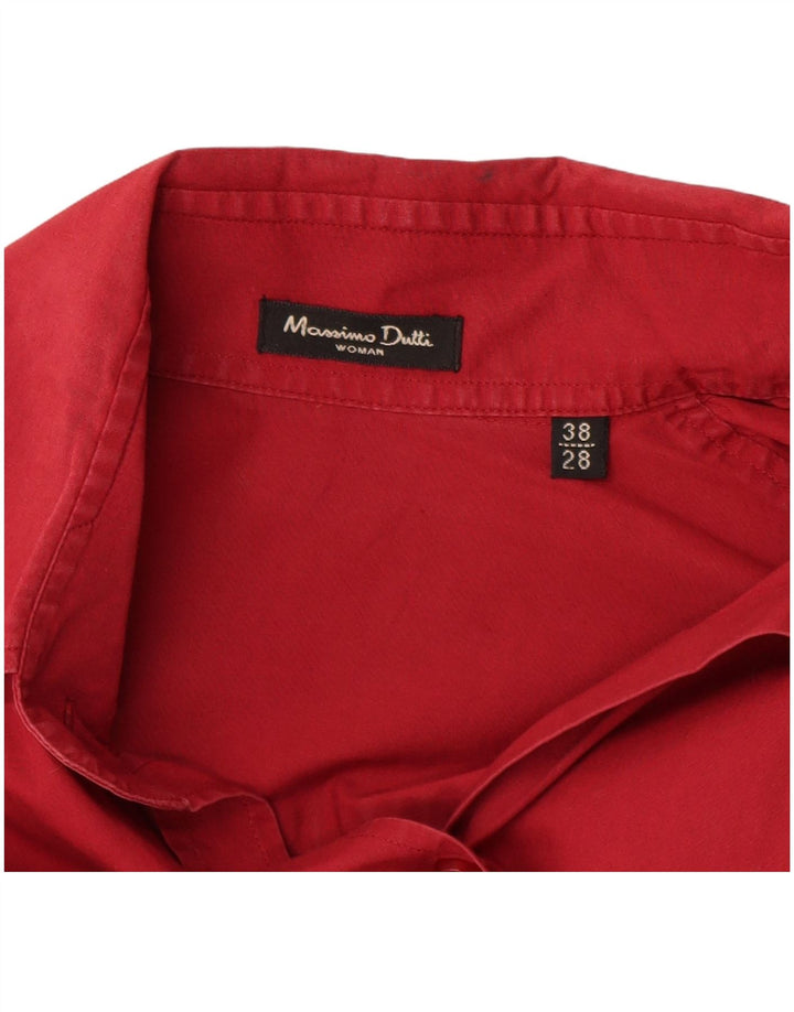 MASSIMO DUTTI Chemise Femme EU 38 Petit Rouge