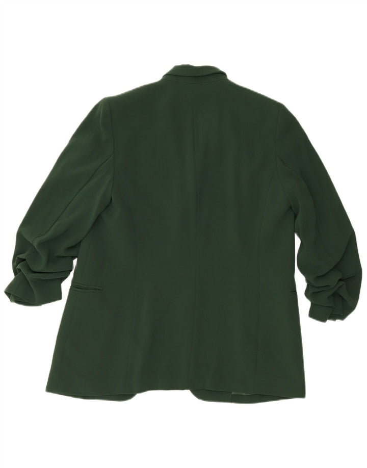 Marks & Spencer Veste blazer ouverte à manches 3/4 pour femme UK 12 Vert moyen