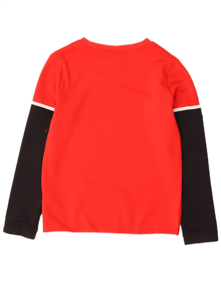 NIKE Haut graphique à manches longues pour garçon 12-13 ans Large Rouge Colourblock