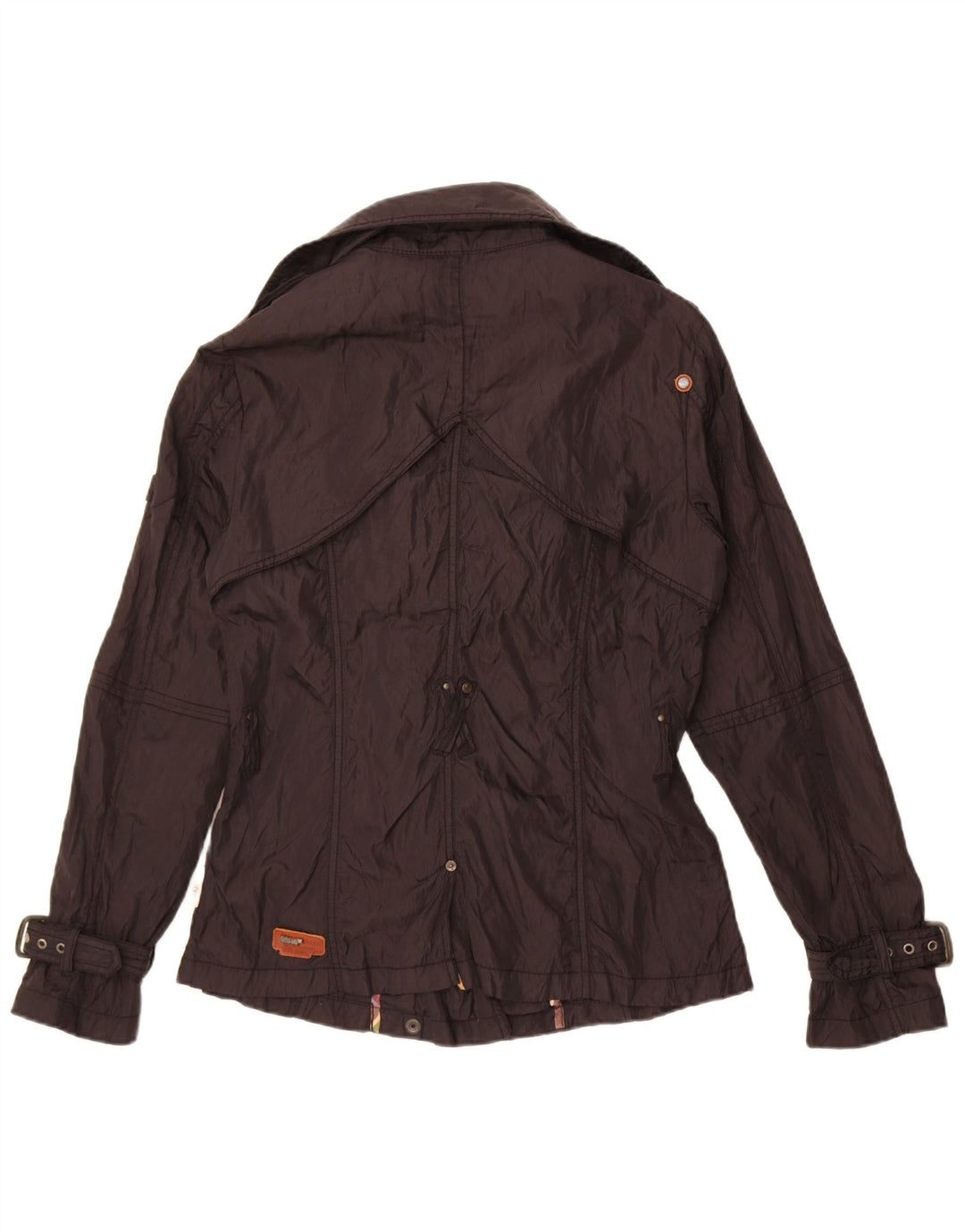 Trademark Veste coupe-vent double boutonnage pour femme UK 14 Medium Noir