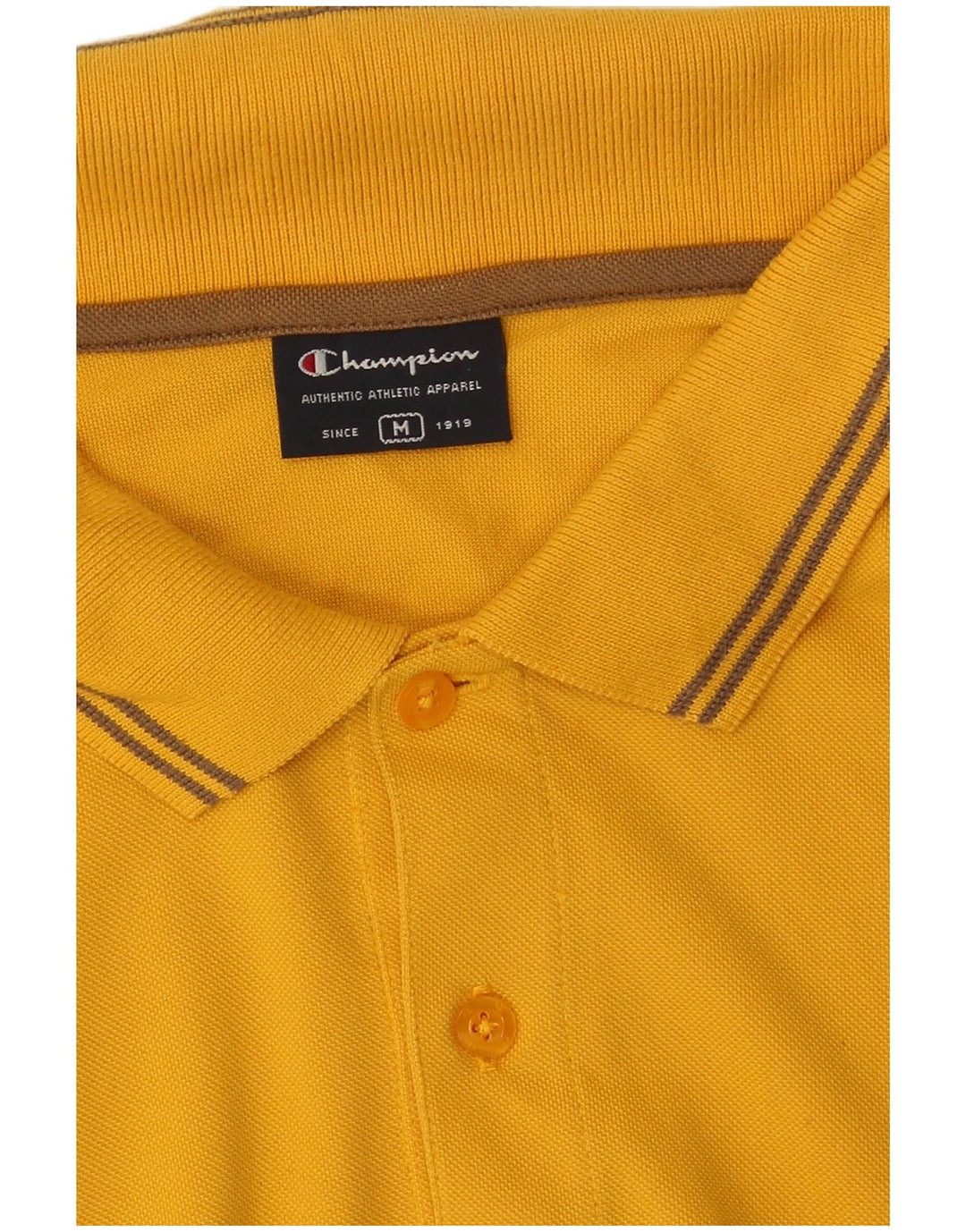 Champion Polo Homme Jaune Moyen Coton