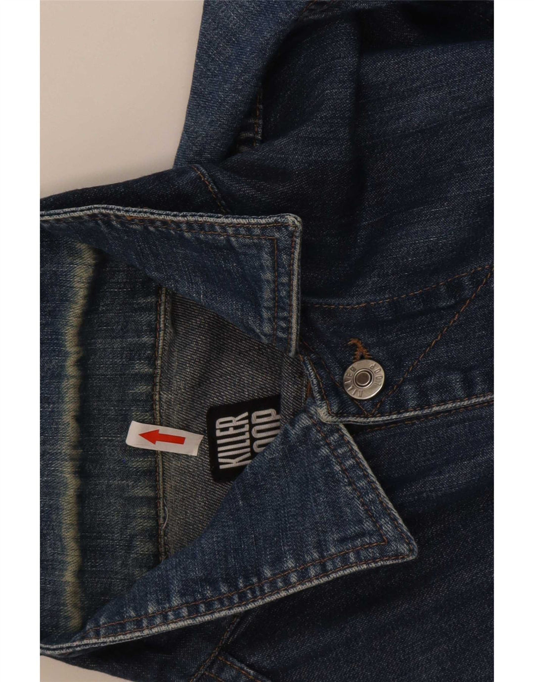 Killer Loop Veste en jean pour homme UK 36 Petit coton bleu