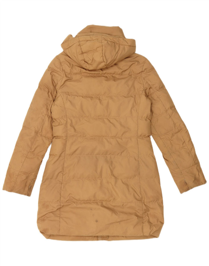 Tommy Hilfiger Manteau rembourré à capuche pour femme UK 10 Petit Marron Polyester