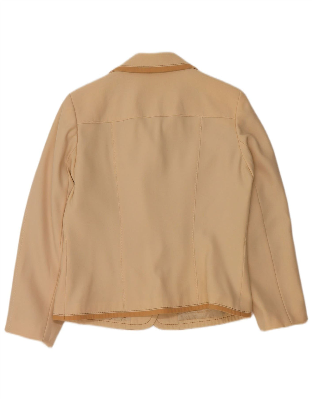 RALPH Veste Blazer 4 Boutons Femme UK 16 Grande Laine Vierge Beige