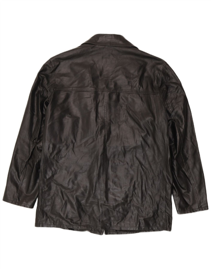 VINTAGE Veste en cuir homme IT 52 XL Cuir noir