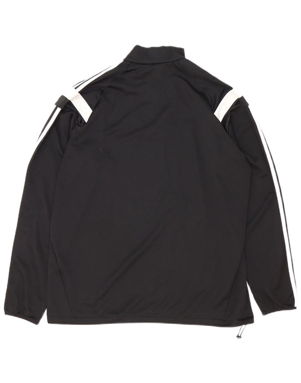 Adidas Hommes Climacool Zip Neck Pull Survêtement Top XL Noir Colorblock