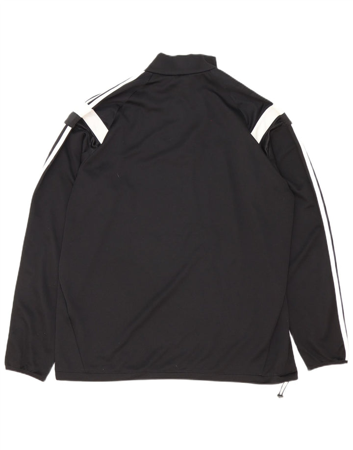 Adidas Hommes Climacool Zip Neck Pull Survêtement Top XL Noir Colorblock