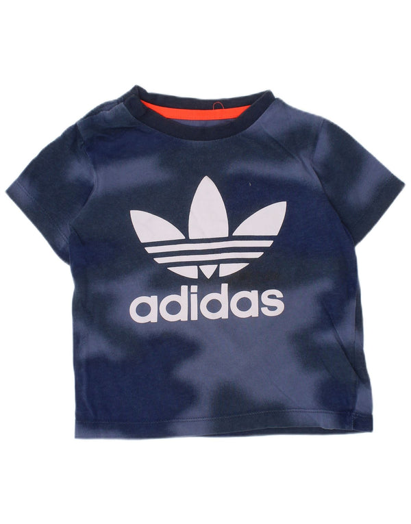 Adidas T-shirt graphique pour bébé garçon 12-18 mois en coton bleu marine tie-dye