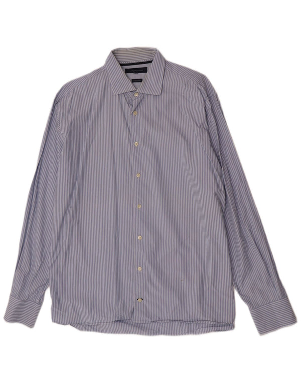 Tommy Hilfiger Chemise Regular Fit XL Bleu Rayé Coton