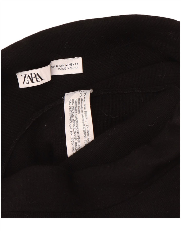 Zara Femme Mini Jupe Peplum Medium W28 Viscose Noir