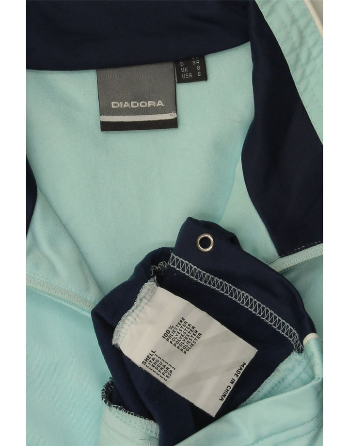DIADORA Veste de survêtement surdimensionnée pour femme UK 8 Small Bleu Colorblock