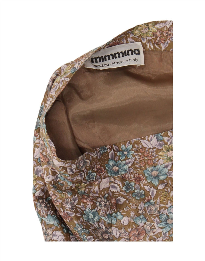 MIMMINA Womens Mini Skirt W24 XS Brown Floral