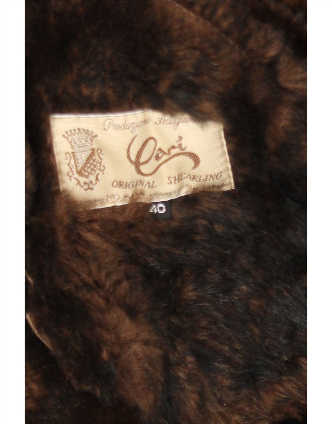 manteau en peau de mouton femme vintage EU 40 peau de mouton brun moyen